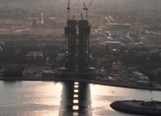 Riviera Tower: Εντυπωσιακά πλάνα από τον ουρανοξύστη που έφτασε ήδη τα 113 μέτρα ύψος