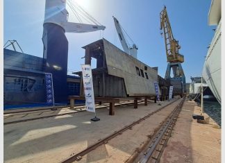 Ναυπηγεία Σαλαμίνας: Παραδόθηκαν τέσσερα προεξοπλισμένα blocks για την τρίτη γαλλική φρεγάτα FDI